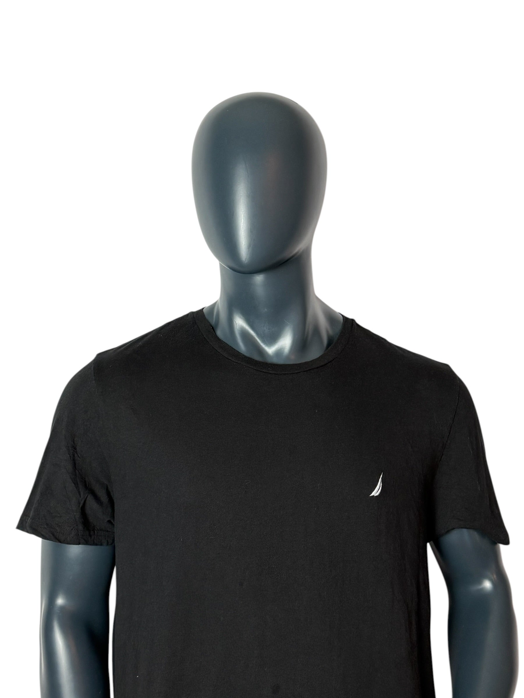 Nautica Vintage Style Small Logo T Shirt Black